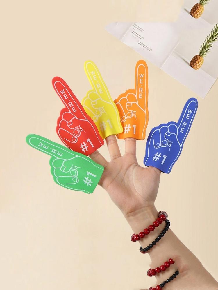 3pcs Random Sports Foam Finger Mini Foam Hand Suitable for Basketball Football Cheerleading Sports Party Tournament Game Party