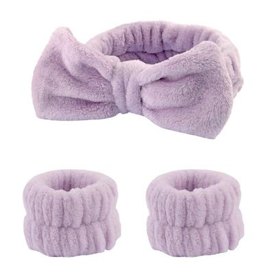 3Pcs/set Wash Face Suit Headbands For Women Reusable Spa Wristband Soft Microfiber Towel Hair Band Girls Running Sport Wrist Sweatband