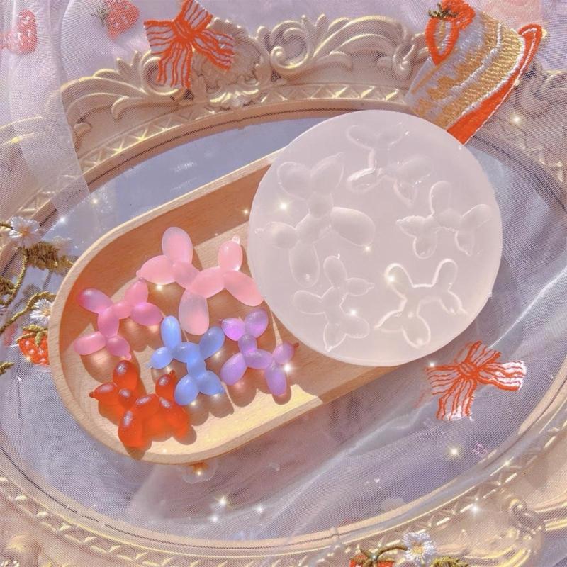 3D Pendant Keychain Silicone Molds for Resin Casting,Balloon Dog Resin Mold for DIY Jewelry Making Nail Art Decorations