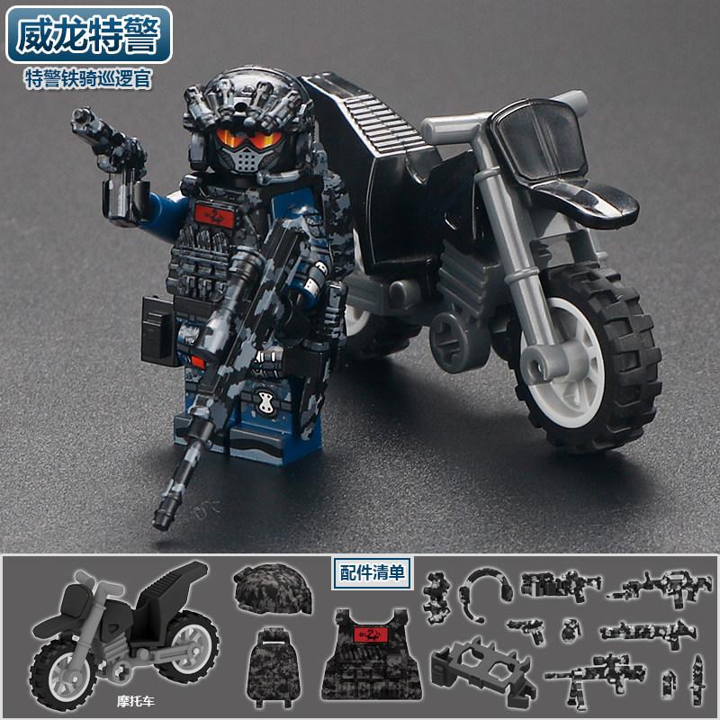 New building block Delta Veyron special police Jiaolong special forces Army Marine Corps mini humanoid doll birthday gift toys