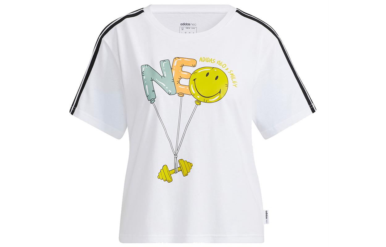 Adidas Neo Drop Shoulder Sleeve T Shirt Women s White H61982 L