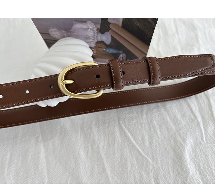 

Leather Trendy Womens Belt Highquality Twolayer Cowhide For Timeless Style Caramel,105cm