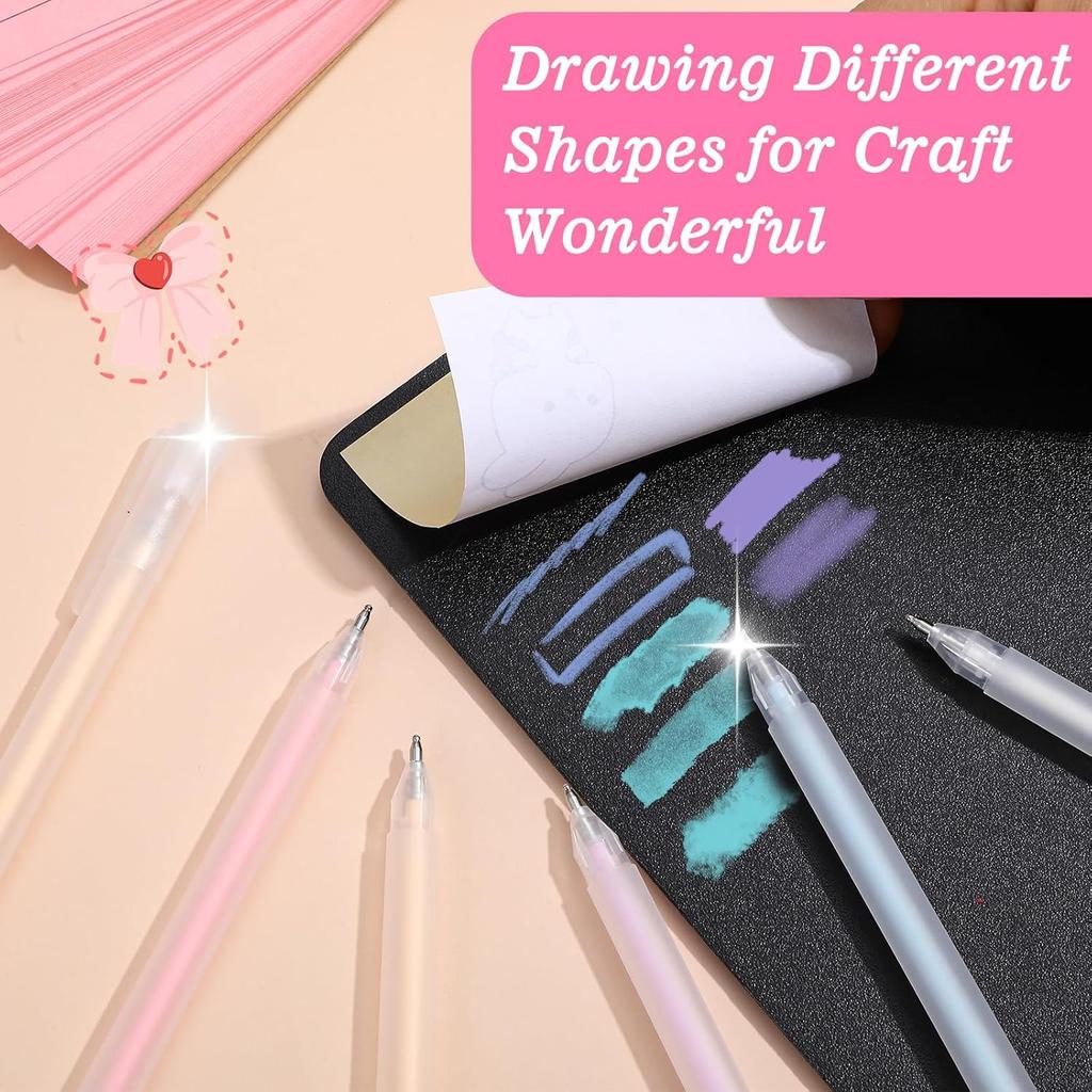 12 Pcs Glue Pen Quick Drying Color Spot Glue Pen Liquid Pens,Pens for Crafting, Scrapbooking, Card Making, School Craft Supplies