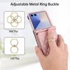 Ring Holder Crossbody Leather Wallet Card Slot Phone Case for Samsung Galaxy Z Flip 7 6 5 4 3 Flip7 FE Lanyard Protection Cover