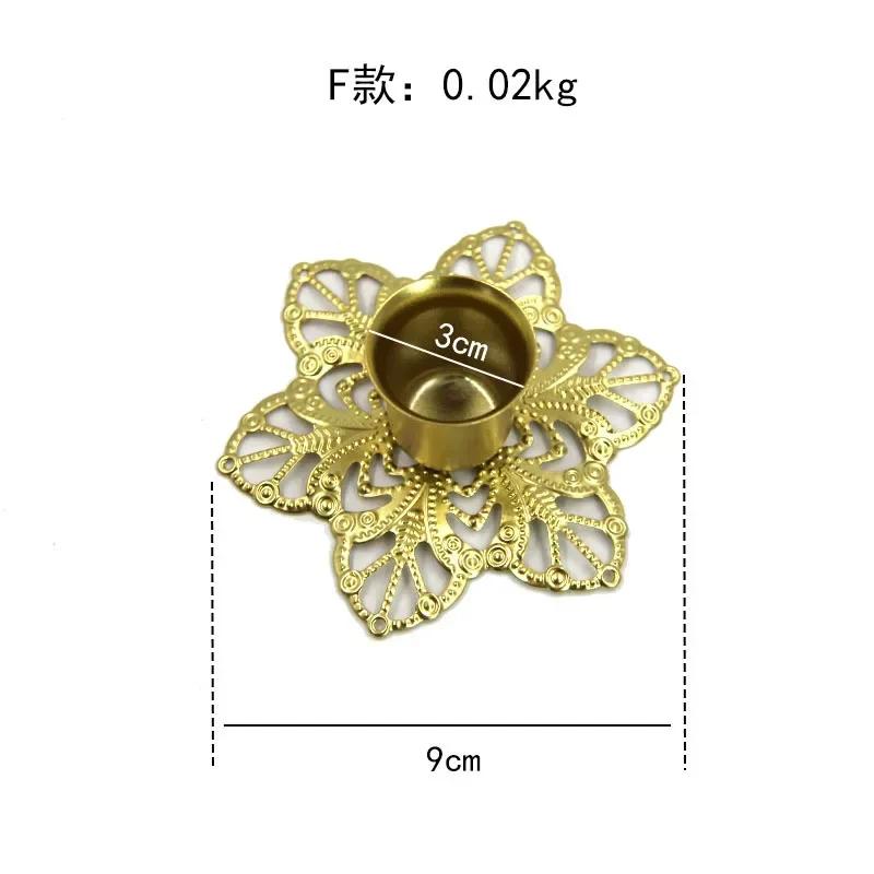 Home Decor Iron Plated Black Gold Candle Holders Decor for Wedding Party Festival Portavelas Candelabra Art Table Decoration