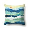 Polyester Pillowcase Automobile Decoration Mountain Home Print Pillowcase Waist Cushion Cover Bedside Cushion Cover Bedside Cushion Cover