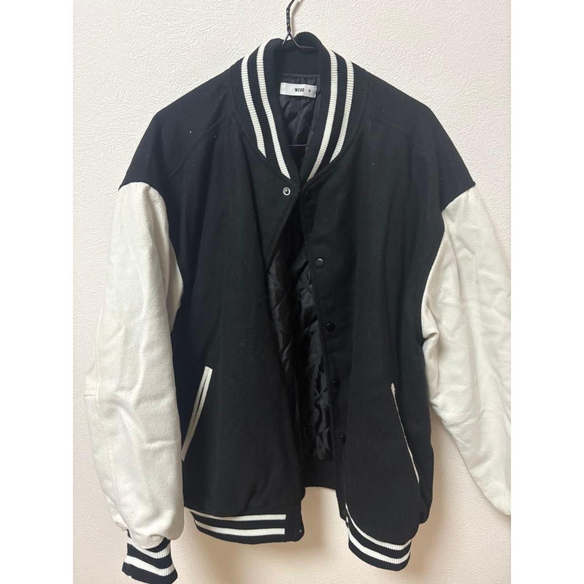 WEGO Stadium Jacket Black x White