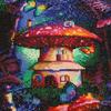 5D-Diamantmalerei zum Selbermachen, riesiges Pilzhaus, Kreuzstich-Set, vollständige Diamantstickerei, Mosaikkunst, Bild mit Strasssteinen, Dekor, Geschenk