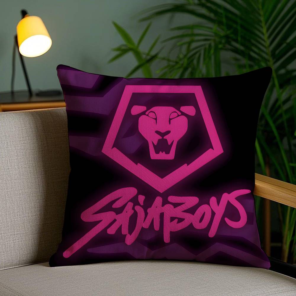 Saja Boys-S K-Pop Demon Hunters-H Anime Movie Pillow Case Anti-Dustmite Pillowcase Invisible Zipper Silky Short Plush Sofa