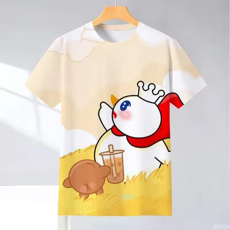 Summer New Trendy Brand Honey Snow Ice City Snow King Cartoon Anime 3D Printed Youth Student Children's Top