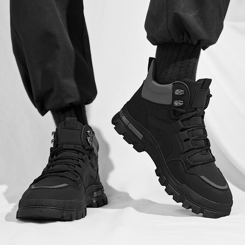 Nová pánská módní ležérní sportovní obuv s vysokým svrškem, studentské silné podrážky, pohodlné tenisky, chlapecká pánská klasická prodyšná basketbalová obuv