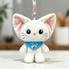 Plush Kitten Stuffed Doll Big Ears Bag Charm Kawaii Cat Keychain  Christmas Party Gifts