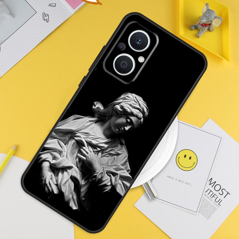 Greek Aesthetics Plaster statue For OPPO Reno 13F 11F 12F 14F 10 11 12 13 14 Pro 8T 7 8 Lite OPPO Find X8 X6 X5 X9 Pro Case