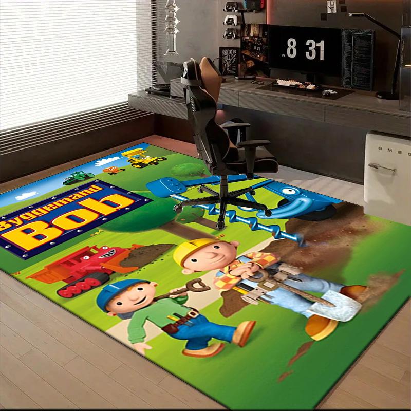 The Builder's Adventure Floor Mat for Living Room, Game Rooms, Office, Bedroom, Office Floor Mat Playful Design, Christmas fan gifts
