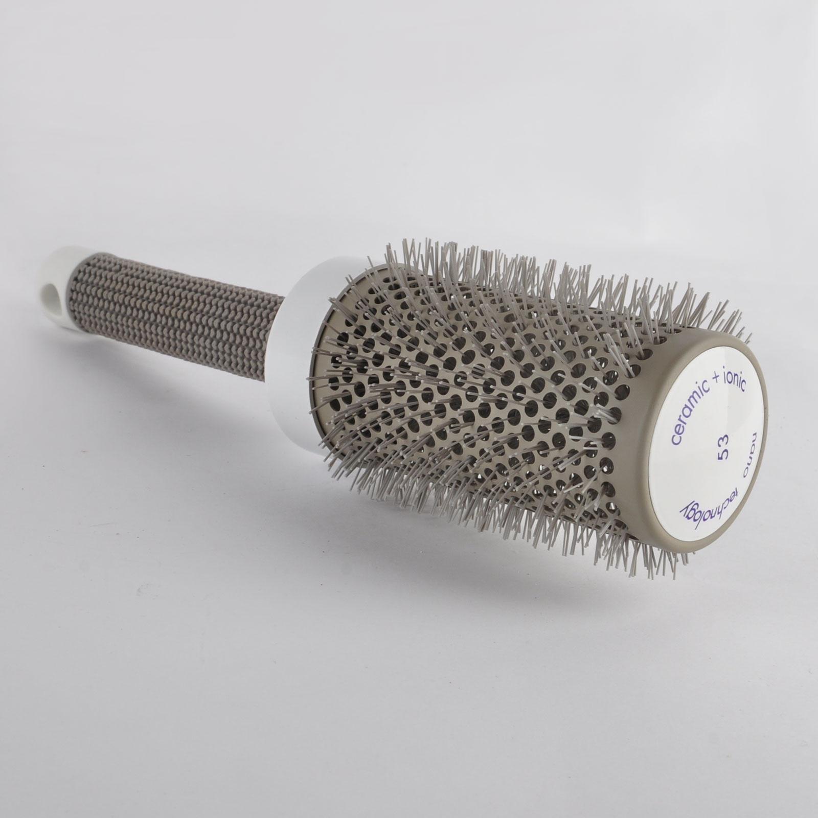 

1 шт., серая круглая щетка для завивки волос, расческа, инструмент для укладки салона, парикмахерского искусства 53 mm