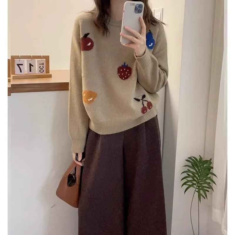 Sweater for Women Winter Thickened Pullover Warm Knitted Stretchy Long Sleeve Oversize Jumper Sweater Tops