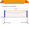 Portable Foldable Badminton Net Frame for Indoor/Outdoor Use - Standard Competition Size