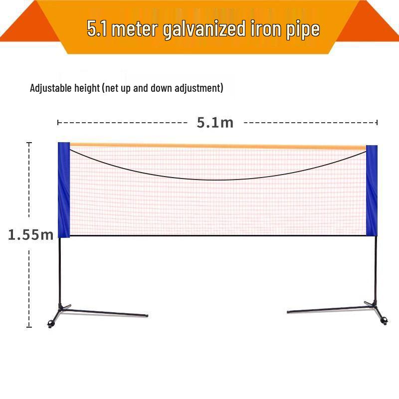 Portable Foldable Badminton Net Frame for Indoor/Outdoor Use - Standard Competition Size