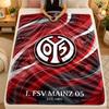 Flaneldecke 1. FC Mainz Warm Weich Überwurfdecke für Innenbereich Sofa Bett Wohnzimmer