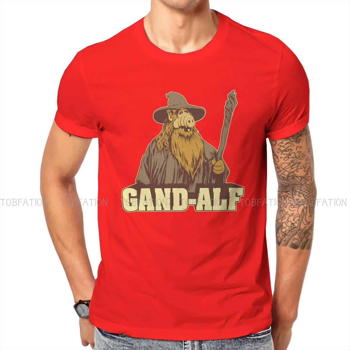 Gand ALF  Animated Series Tops Graphic Crewneck Short Sleeve Man Women T-shirt 100% Cotton Gift Men Clothes Casual Unisex Tshirt S