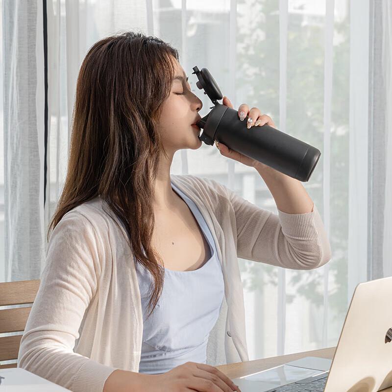 LOCK&LOCK Aspiration 316L Stainless Steel Pop-up Insulated Mug