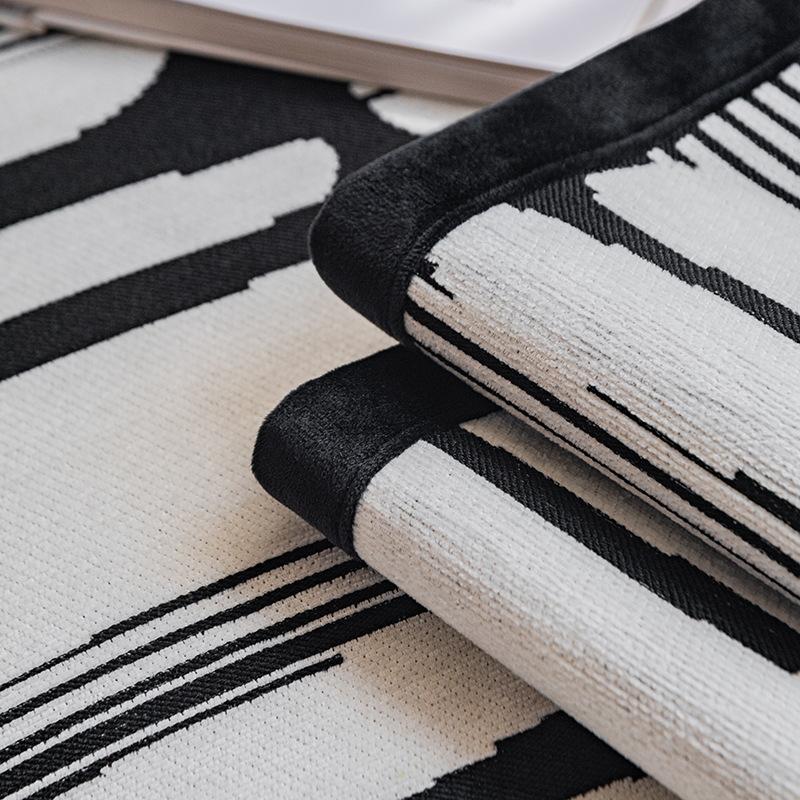 Leather High-End Sofa Cushion  New Chenille Seat Cushion All Seasons Non-Slip Black And White Sofa Cover Cover Cloth