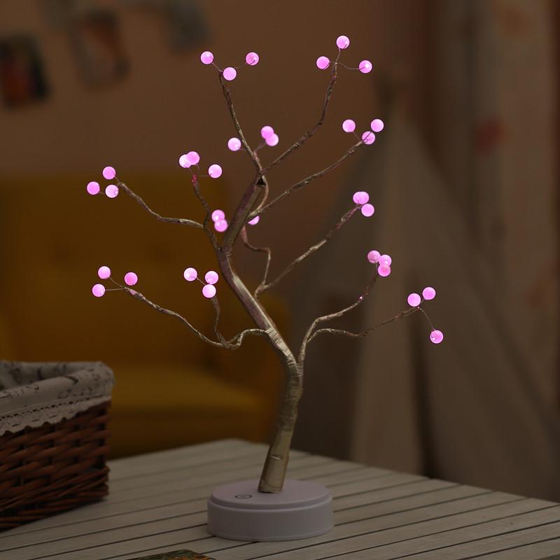 Creative LED Christmas Star & Pearl Tree Lights - Decorative Night Gift