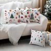 Cartoon Style Christmas Elements Pillowcase Bedroom Cushion Cover 100% Polyester Living Room Cushion Pillowcase Home Decor