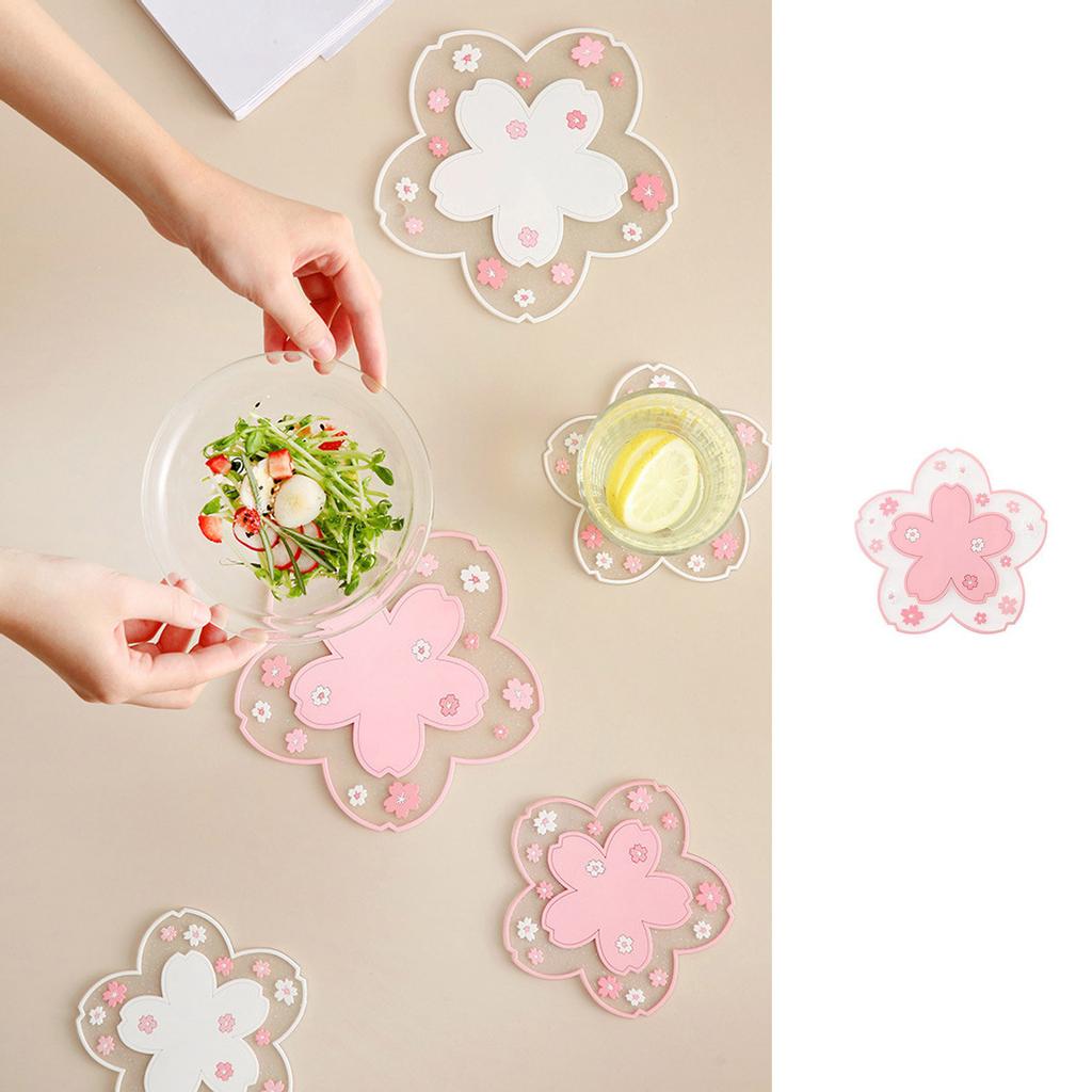 Home Table Mats Silicone Cute Girl Bowls Mat Cup pvc Mat Insulation Pad