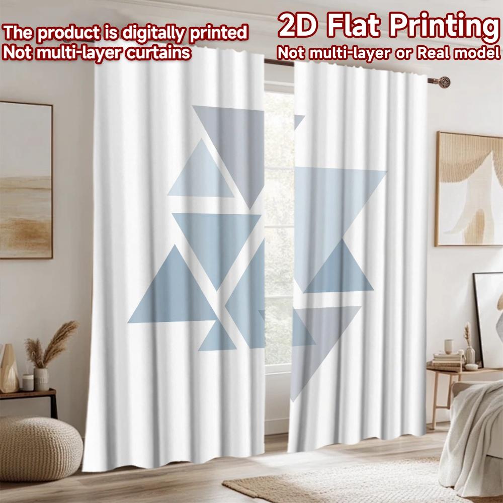 2D flat Photography Backdrop Party Backdrop Geometric Blue Triangles 100% Polyester Party Decorations Perfect for Suitable