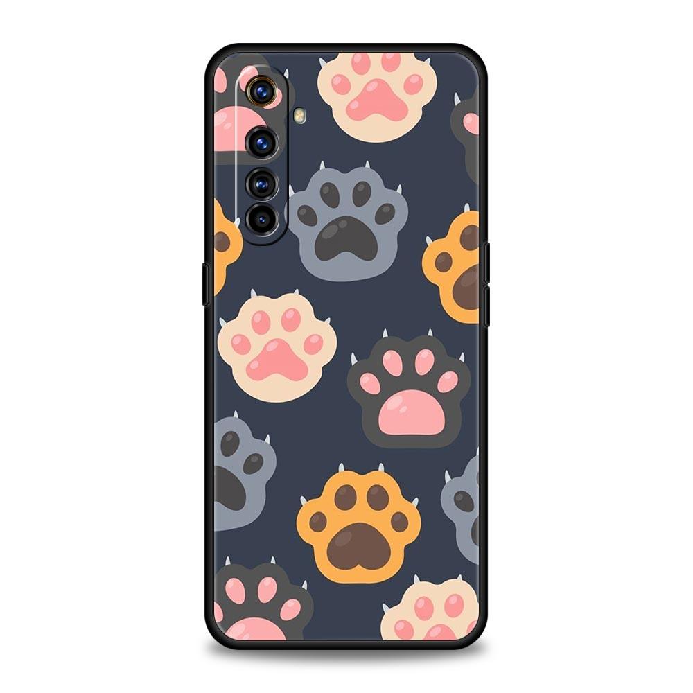 Cute Cat Phone Case For Realme 12 11 10 9 8 5G 7 6 GT5 GT3 GT2 Pro Plus C21 C11 C25 C35 For Realme GT Neo 2 3 3T Soft 5 Cover
