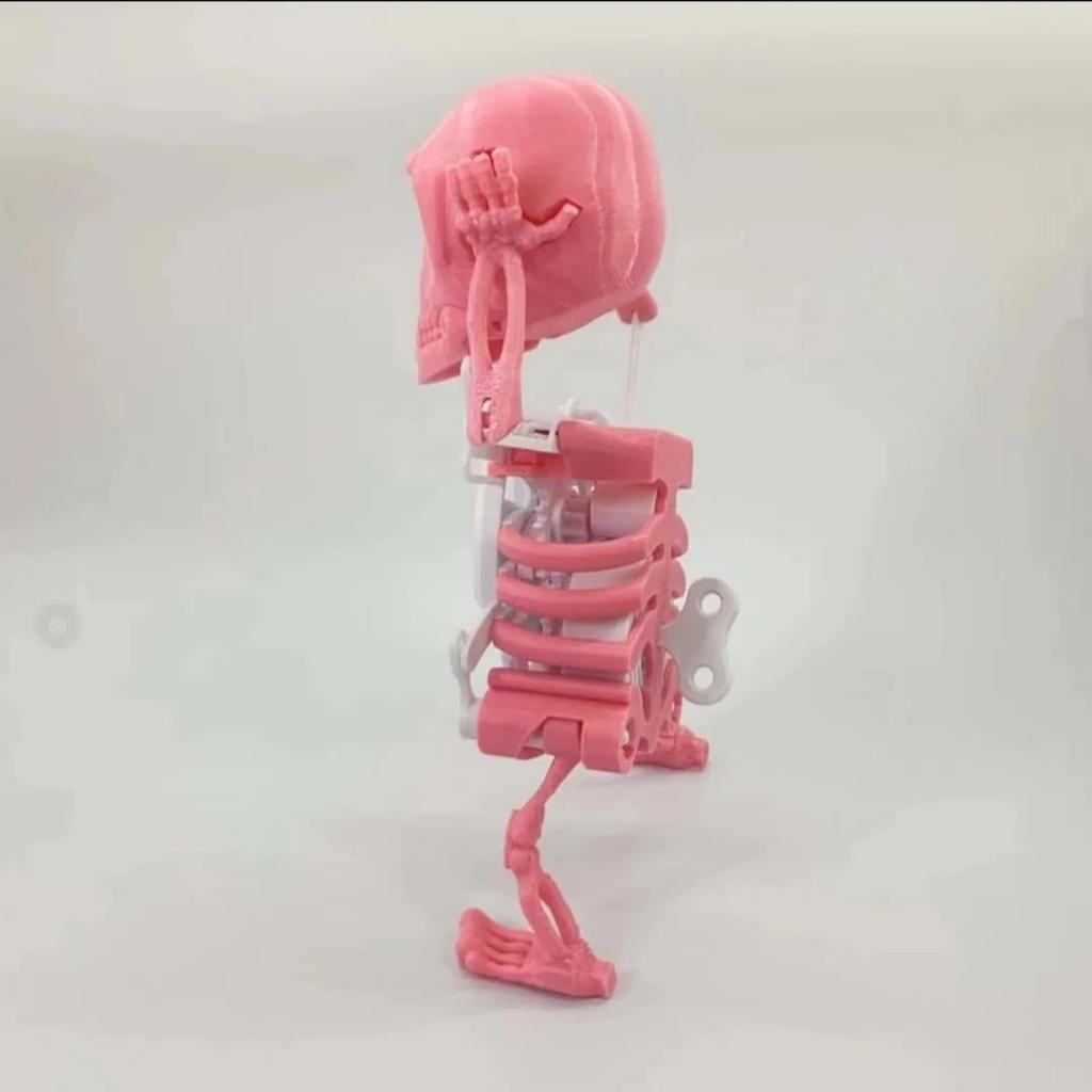 Funny Plastic Wind-up Dancing Skeleton Toy No Need Battery 3D Printing Creative Skeleton Toy Desktop Ornament Home Decor Gifts