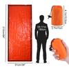 Emergency Sleeping Bag Camping Sleeping Bag Waterproof Tac Bivvy Bag Multi-Function with Carabiner for Sleep Survival Shelter