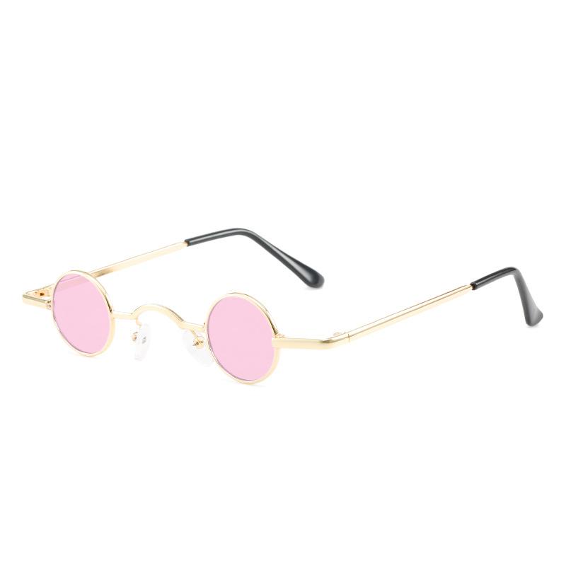 Small Frame Round Retro Sunglasses Men'S And Women'S Shape Mini Small Round Frame Prince Glasses Hip-Hop Sunglasses Tide