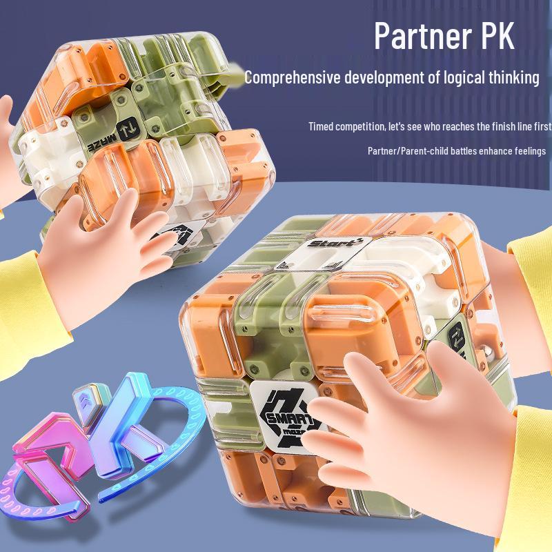 International Rolling Ball Maze Magic Cube: Third-Order Puzzle Toy for Children's Logic and Stress Relief.