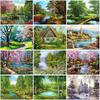 Landscape DIY5D Diamond Painting Full Circle Mosaic Embroidery Rhinestone Home Decoration Nordic Style Crystal Diamond