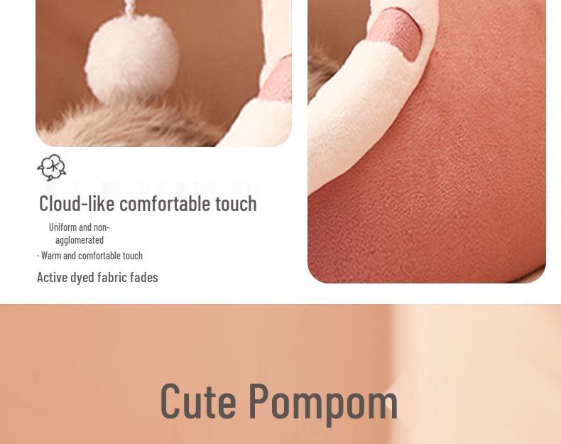 All-Season Cat & Dog Bed: Cozy Enclosed Pet House & Sleeping Mat