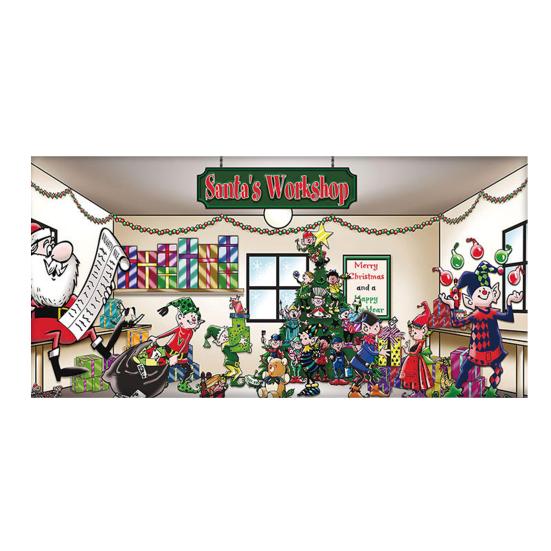 Christmas Garage Door Cover Large Christmas Banner Backdrop Decoration for Indoor Outdoor Garage Door Gate Party Wall Decor