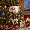 Shining Goat Hanging Ornament 2D Flat Artificial Rhinestone Animal Hanging Decoration Embossed Pattern Goat Bag Charm