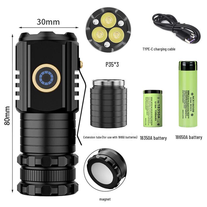 NuFeng S350 Rechargeable Mini Ultra-Bright Flashlight