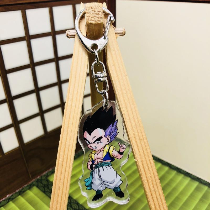 Anime  Z Keychain Acrylic Pendant, Son Goku Trunks Buu Piccolo Key Ring, Cartoon Cosplay Bag Purse Accessories Gift