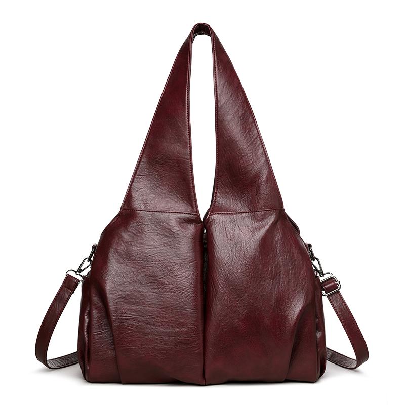 Tragetasche Damen Große Kapazität Umhängetasche Weiches Leder Schultertasche Unterarmtasche