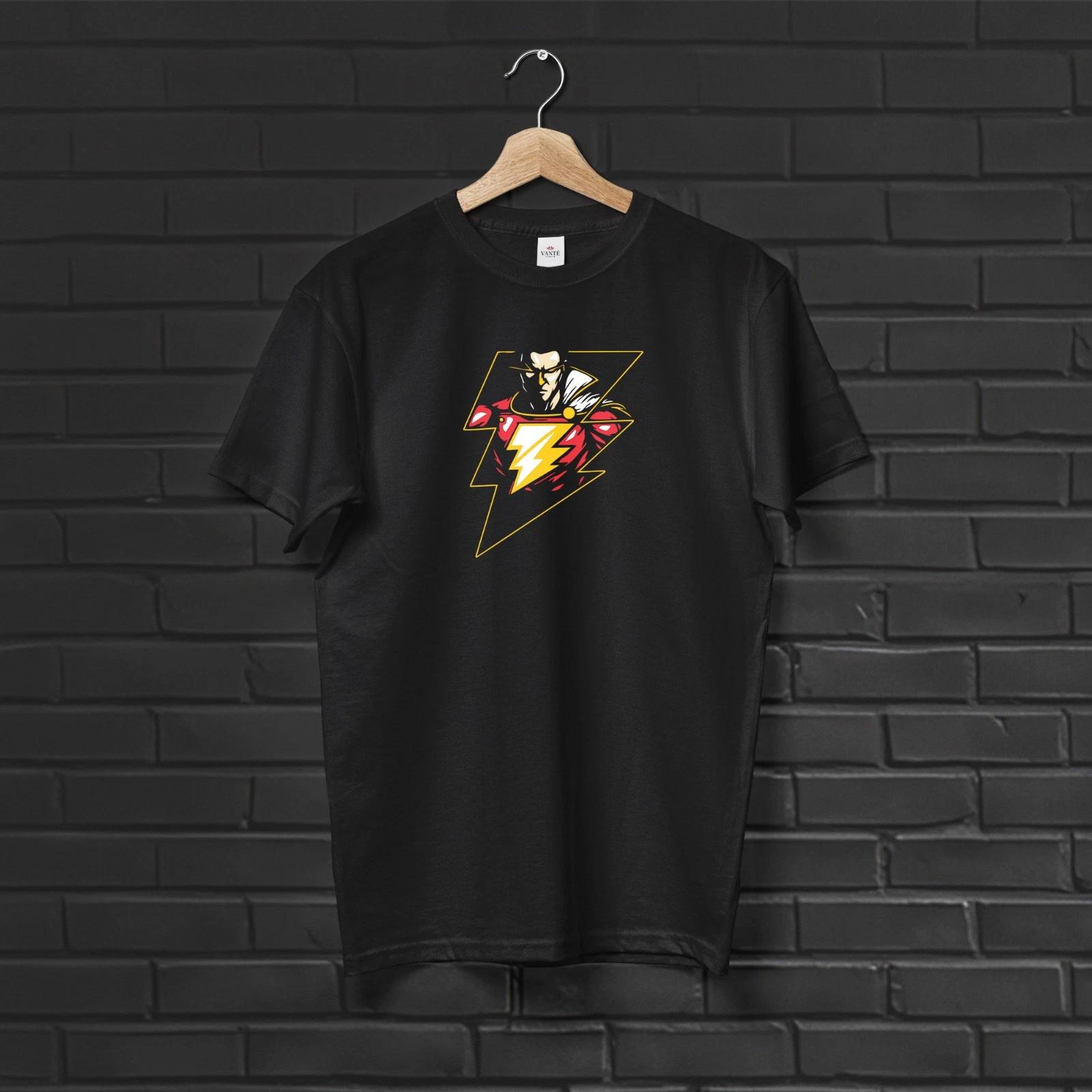 Shazam Superhero T-Shirt, DC Comics Fan Graphic Tee S