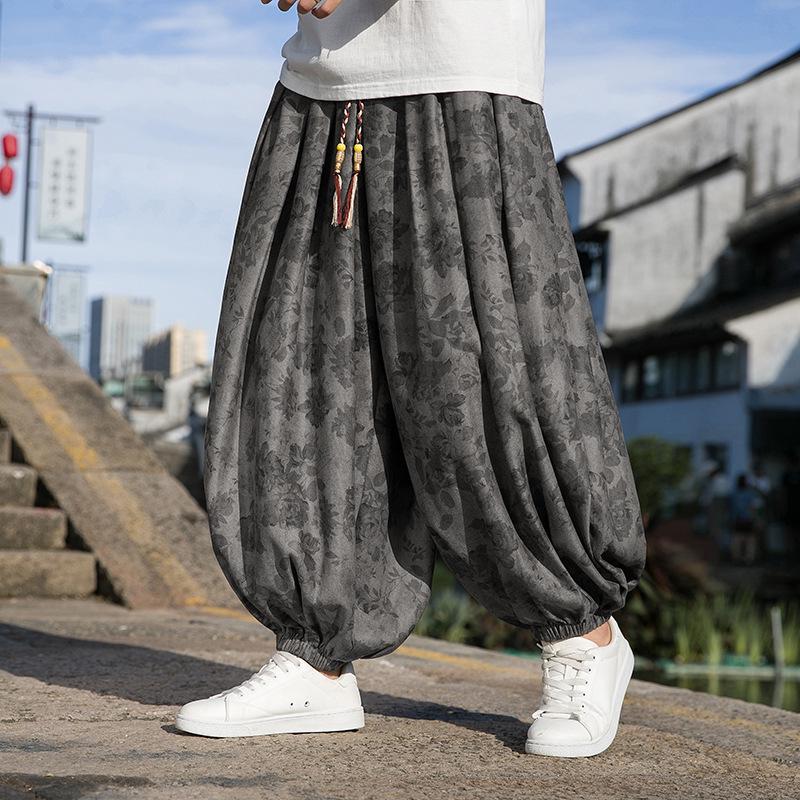 

Мужские ретро вельветовые жаккардовые широкие бриджи осень/зима 2023 5XL