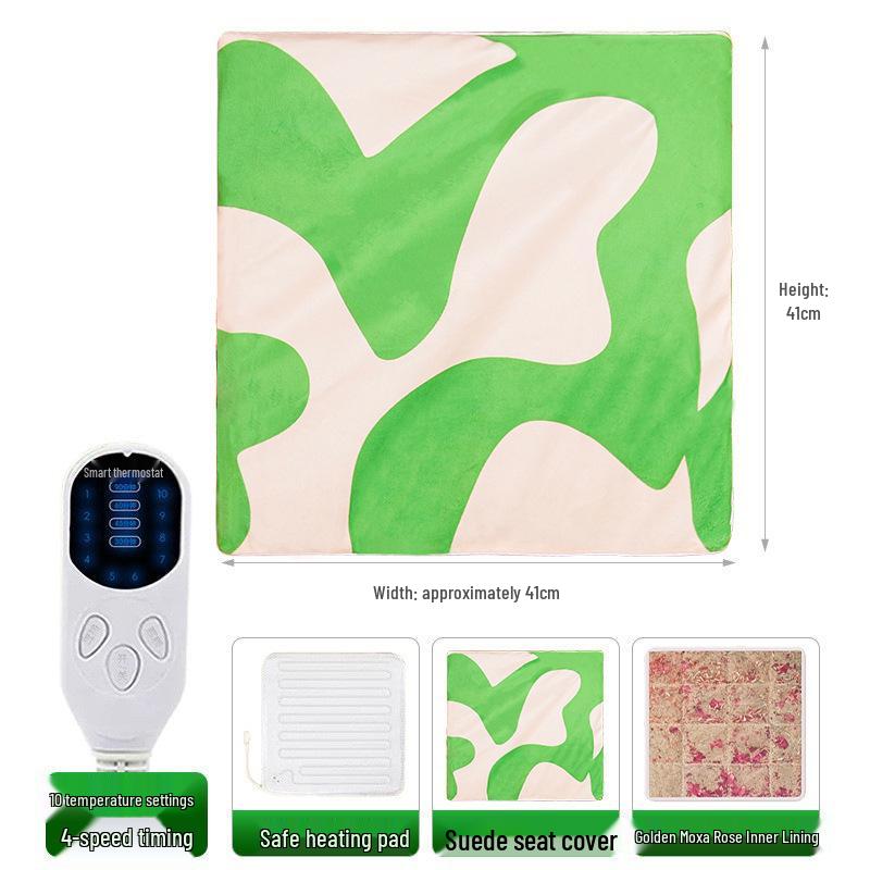 Wanytang Electric Heating Moxa Wool Cushion - Velvet Mugwort Hot Compress Pad for Office and Home