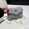 Large Capacity Strawberry Bag 2025 Summer Niche Design Chain Messenger Bag Female Cute Soft Girl Envelope Small Square Bag