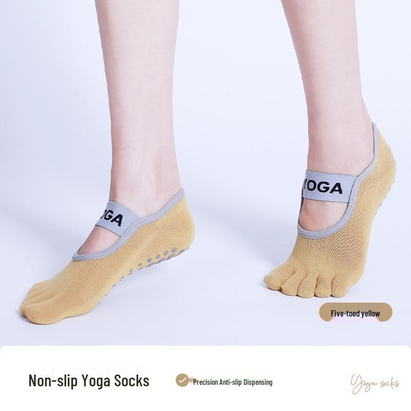 **Hot Sale Yoga Color Block Non-Slip Five-Toe Socks**
