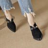 Women's autumn new suede waterproof designer high heels outdoor leisure comfortable shallow mouth sexy pointed high heels size39