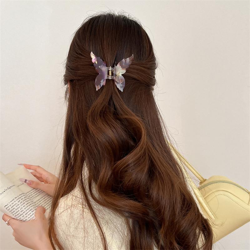 Clip De Mariposa Francesa, Clip De Pelo De Sirena, Accesorios Para El Cabello Retro En La Parte Posterior De La Cabeza