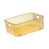 Transparent Bin Vanity Organizer Container for Pantry , Yellow